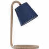 Home D Cor * | Rope Task Lamp With Blue Shade, 17 Premium Product