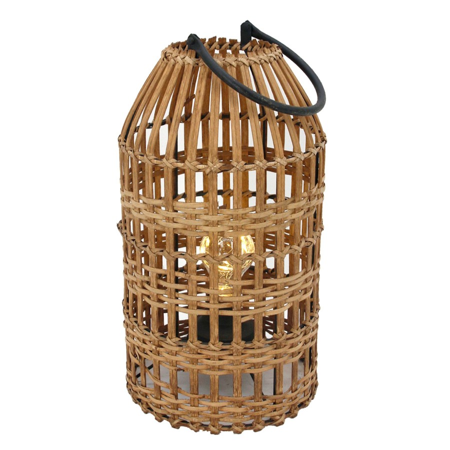 Home Accents * | Cane Led Lantern, 14.6 Delicate Design