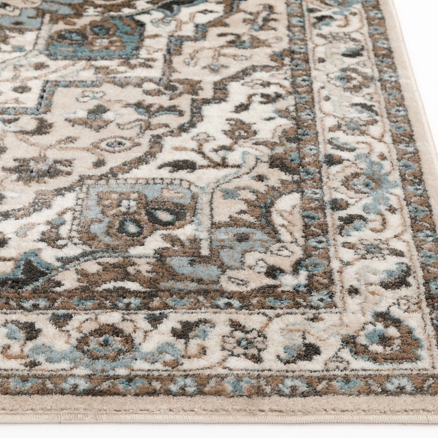 Rugs & Curtains * | (D428) Ridley Floral Blue Woven Area Rug, 5 7 Outlet Sale