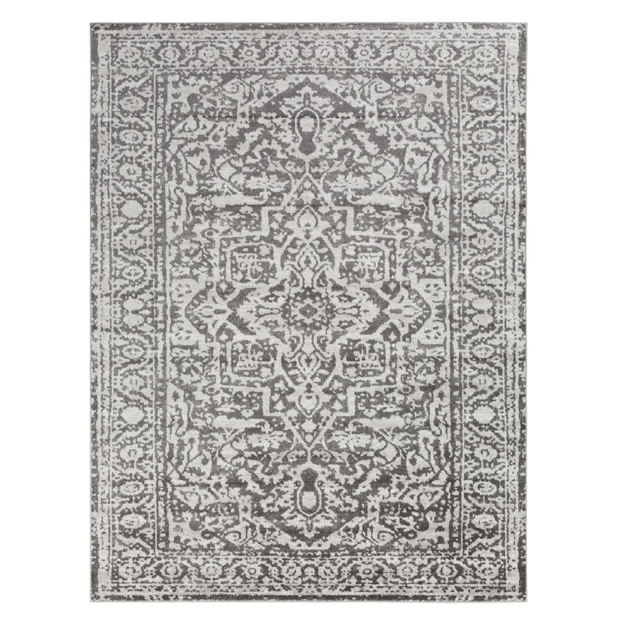 Rugs & Curtains * | (D506) Grey Medallion Area Rug, 8 10 Lower Prices