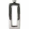 Home Accents * | Silver Rectangular Cutout Ceramic Vase, 15 Good Quality