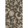 Rugs & Curtains * | (D408) Dark Grey Traditional Floral Design Area Rug, 7 10 Outlet Sale