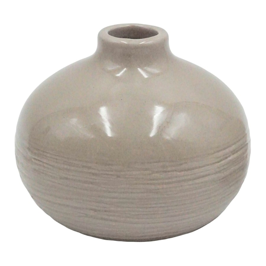 Home Accents * | Tan Ceramic Vase, 4 Exclusive Design