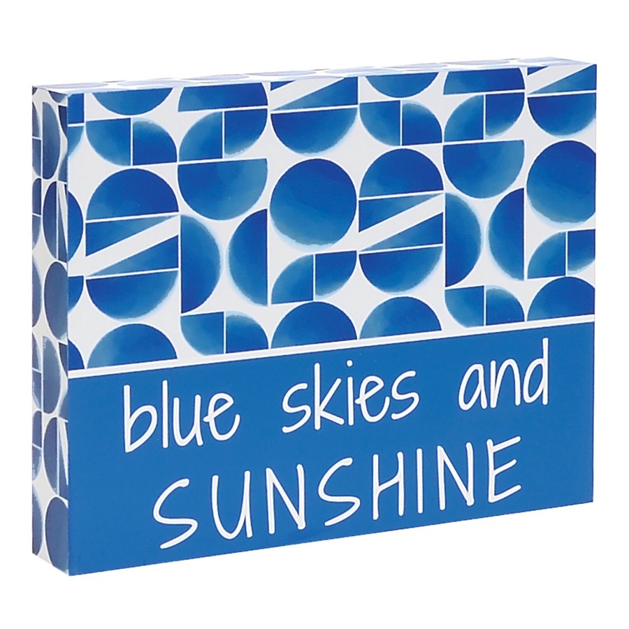 Home Accents * | Tracey Boyd Blue Skies Decorative Block, 8 10 At Discount Prices