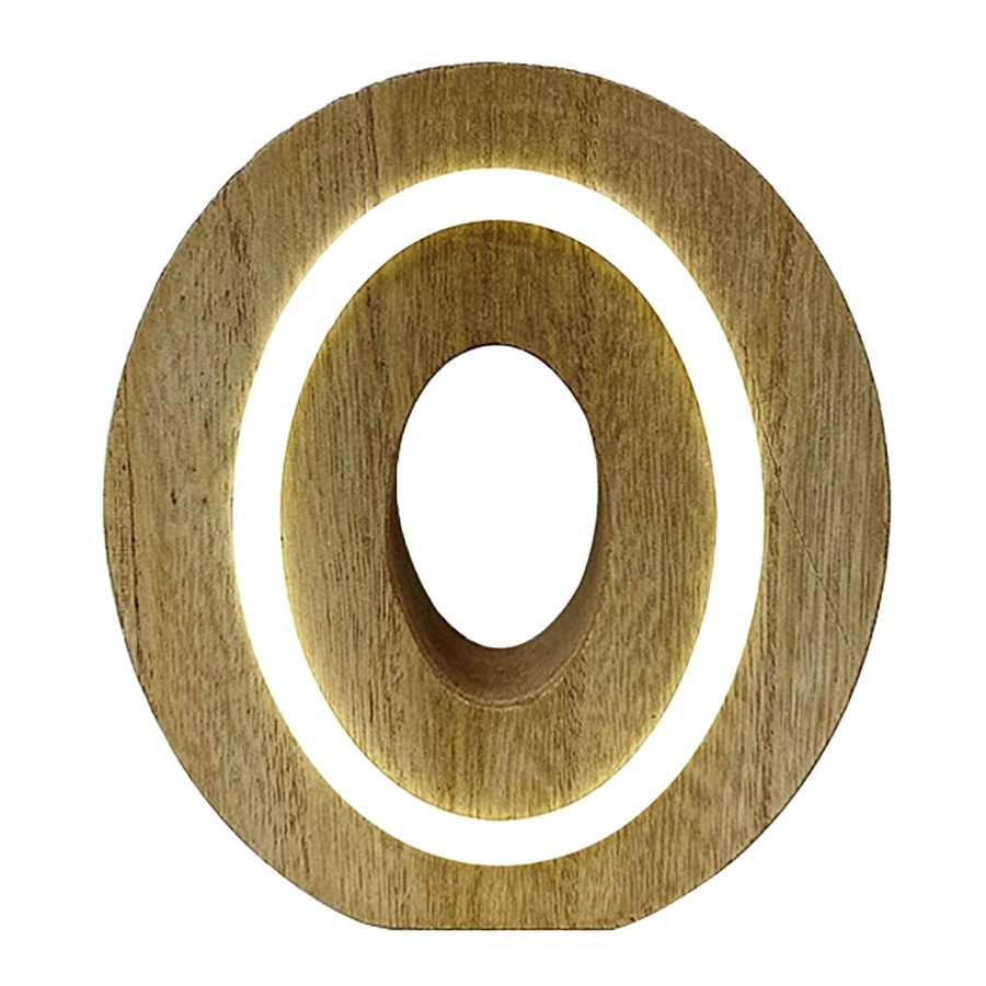 Home Accents * | Wood Letter O Led Outlet Sale