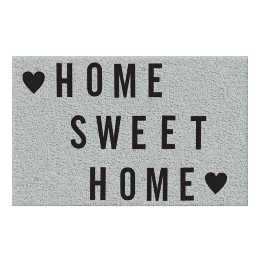 Rugs & Curtains * | Laila Ali Home Sweet Home Grey & Black Coir Mat, 18 30 Premium Product