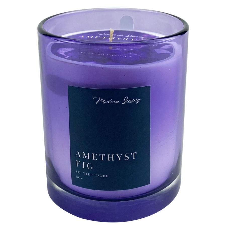 Home D Cor * | Laila Ali Amethyst Fig Scented Jar Candle, 8Oz Discounts