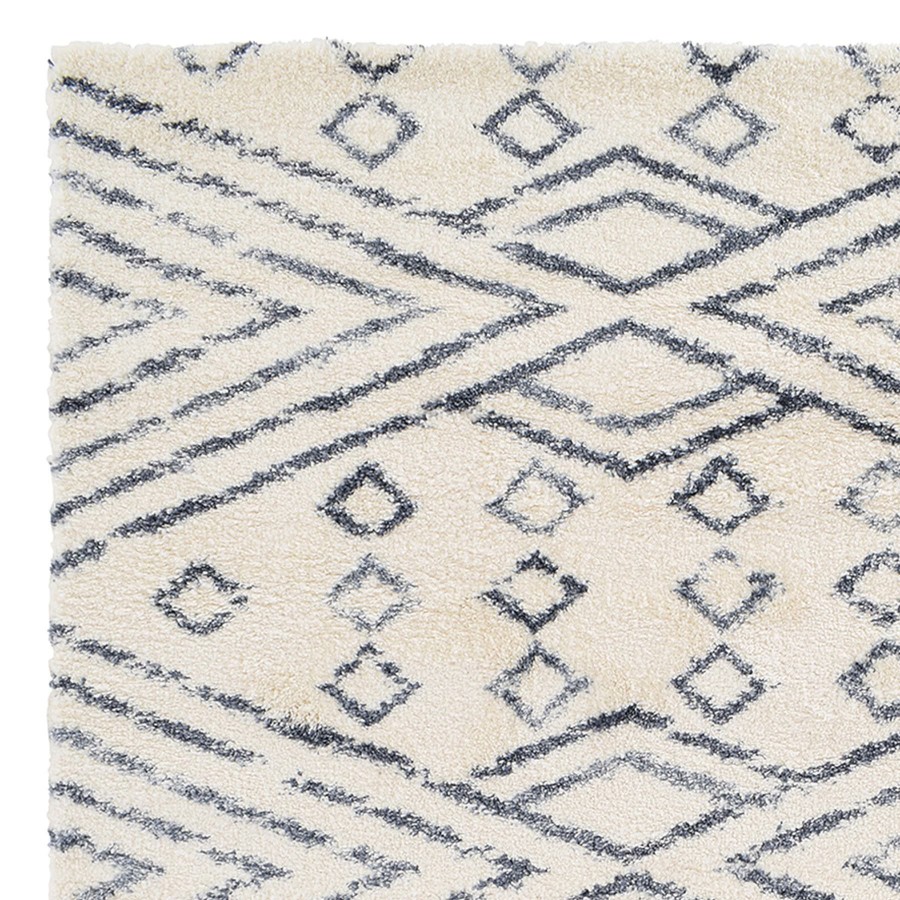 Rugs & Curtains * | (C182) Macy White & Blue Patterned Area Rug, 5 7 Delicate Design