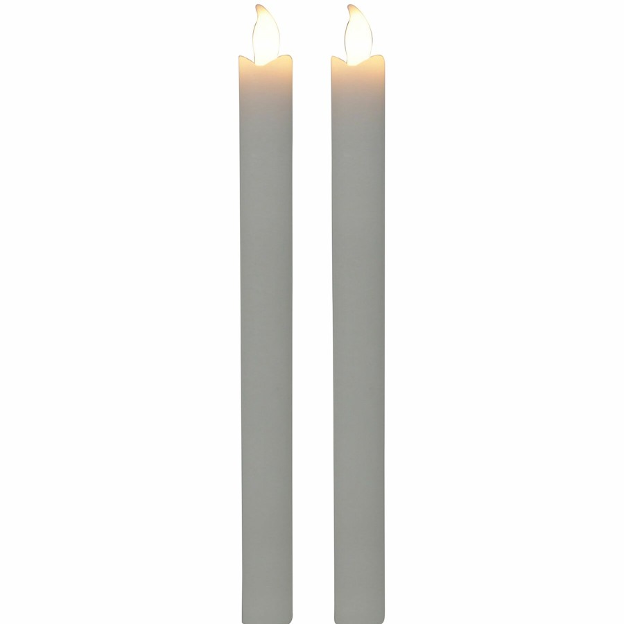 Home D Cor * | 2-Pack 2X10 Taper Candles White Limited Edition