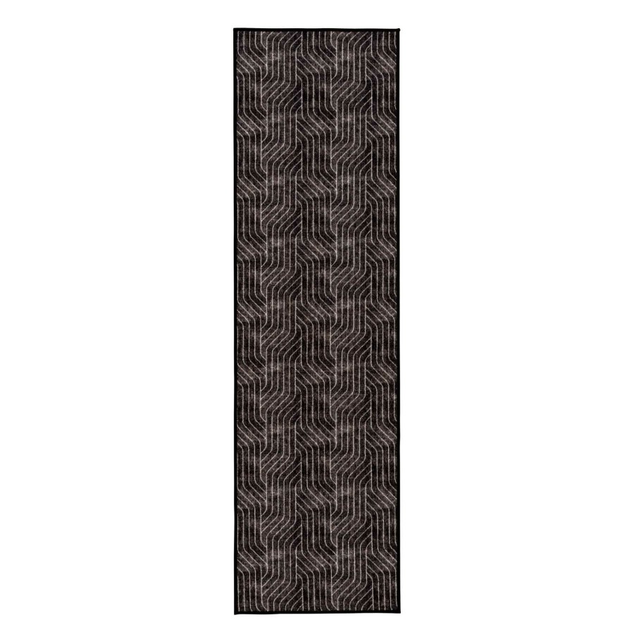 Rugs & Curtains * | (D563) Venus Black & Grey Runner, 2 7 At Low Price