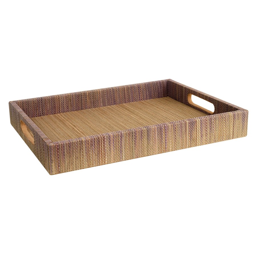 Home Accents * | Grace Mitchell Woven Seagrass Decorative Tray, 12 16 Exactly Discount