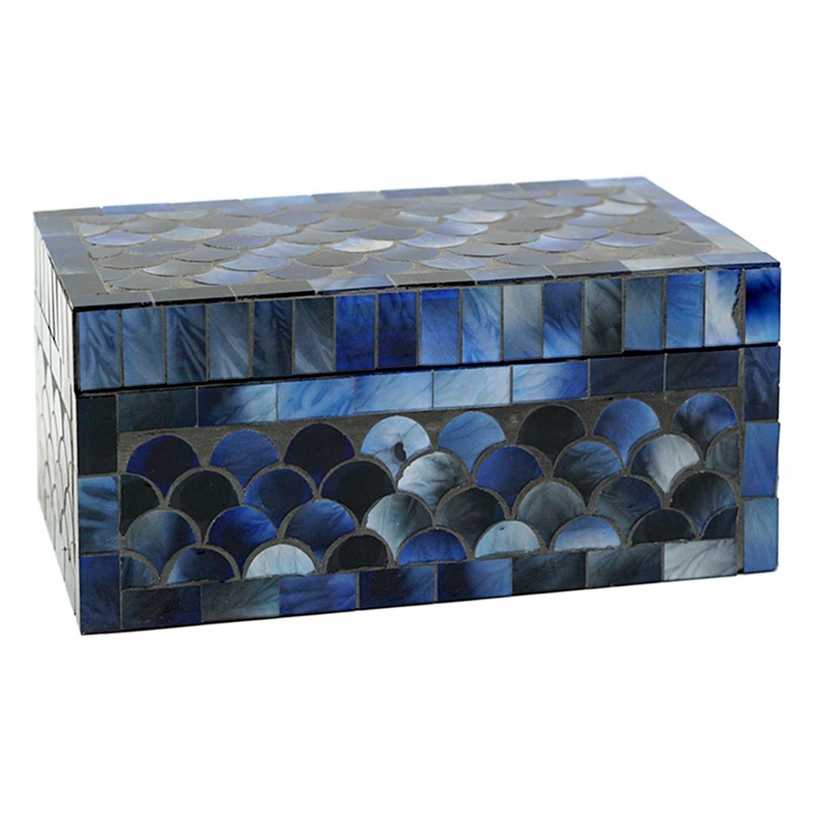 Home Accents * | Blue Mosaic Box Decor, 7 Fire Sale