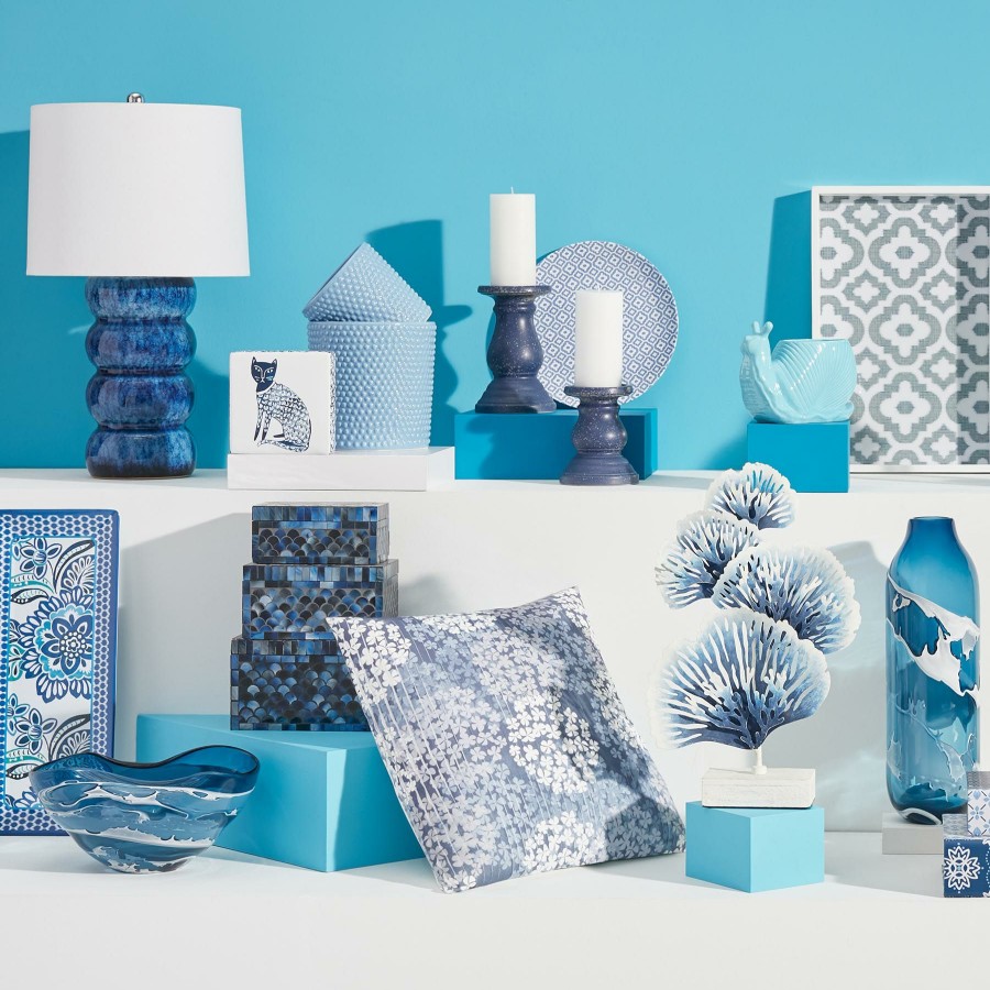 Home Accents * | Blue Mosaic Box Decor, 7 Fire Sale