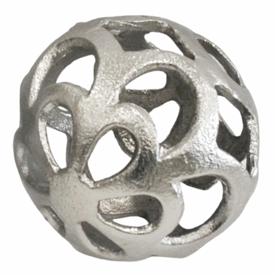 Home Accents * | Silver Metal Cutout Ball, 4 At Low Price