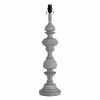 Home D Cor * | Grey Turned Leg Oversized Table Lamp, 28 At Discount Prices