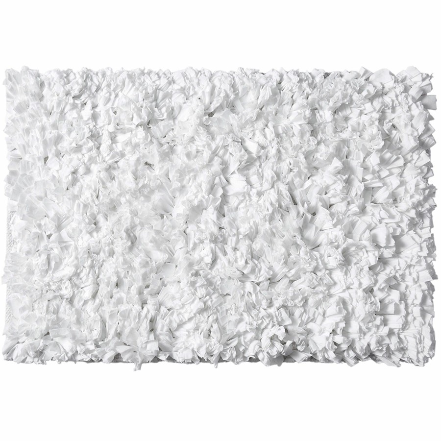 Rugs & Curtains * | Paper Shag Bath Rug White 20X30 At Discount Prices