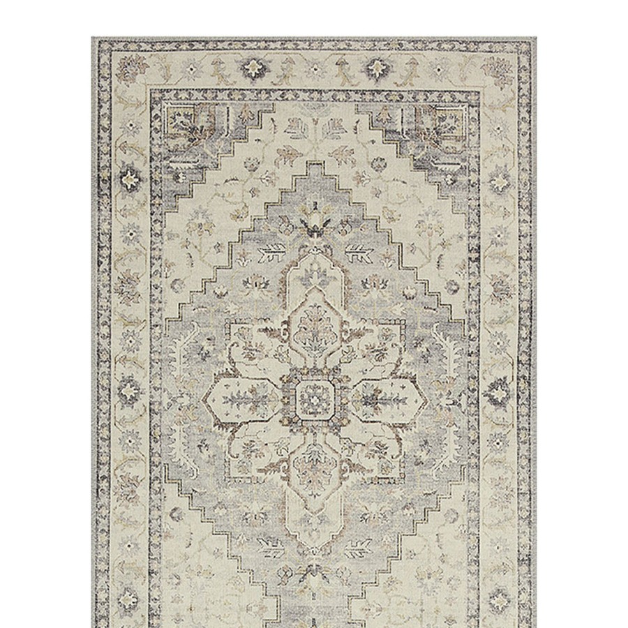 Rugs & Curtains * | (D576) Honeybloom Taupe Medallion Runner, 2 7 Delicate Design