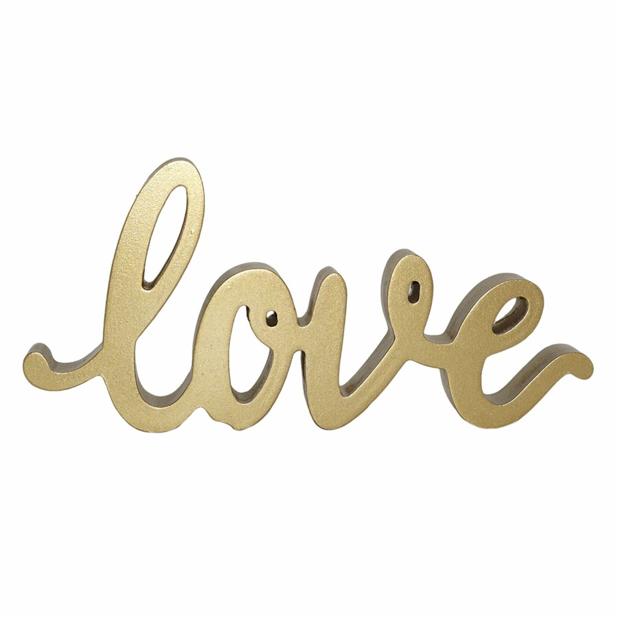 Home Accents * | Gold Love Cutout Table Sign, 10 5 Premium Product