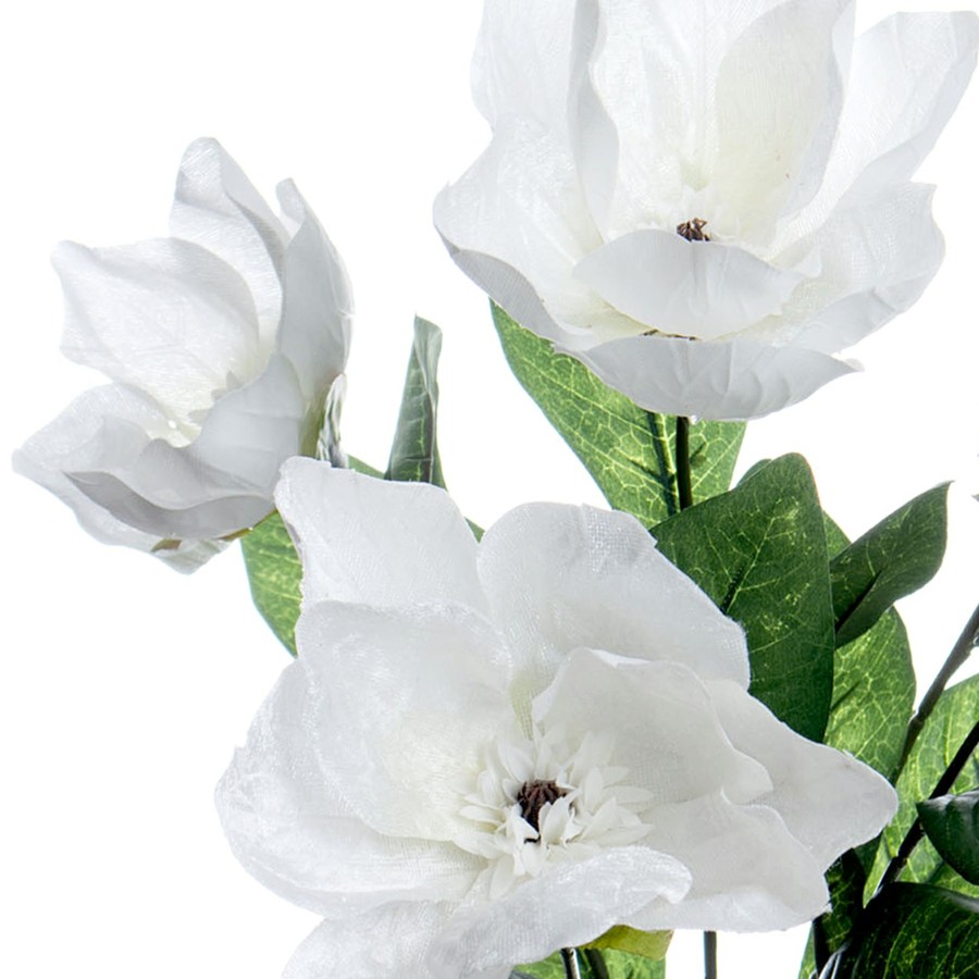 Home D Cor * | White Velvet Magnolia Bush, 20 At Reduced Price