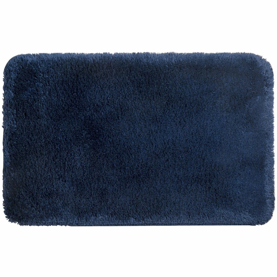 Rugs & Curtains * | Pearl Plush Navy Memory Foam Rug 21X34 Discount Store