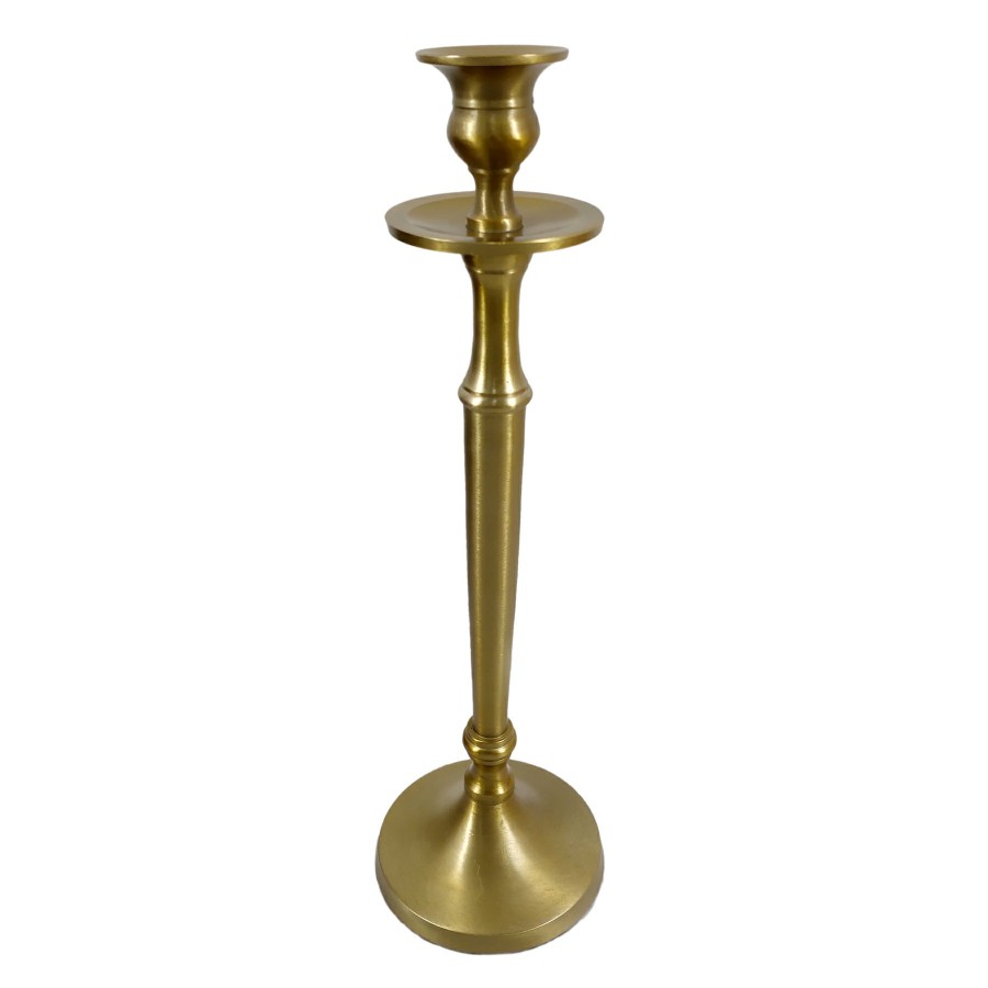 Home Accents * | Gold Taper Candle Holder, 12 Premium Product