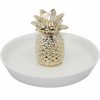 Home Accents * | Gold Ceramic Pineapple Trinket Tray, 6 Classical Style