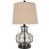 Home D Cor * | Black Glass Accent Lamp With Shade, 15 Lower Prices