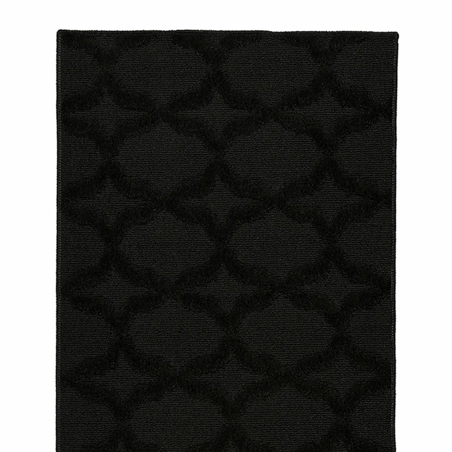 Rugs & Curtains * | (D546) Sparta Black Tufted Runner, 2 5 At Reduced Price