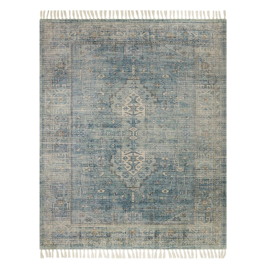 Rugs & Curtains * | (E335) Pearce Blue Vintage Outdoor Area Rug, 8 10 Exactly Discount