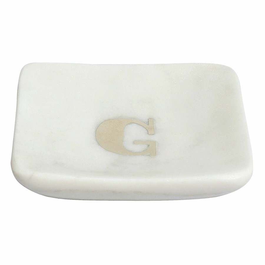 Home Accents * | Monogram Marbled Trinket Tray, G Limited Edition