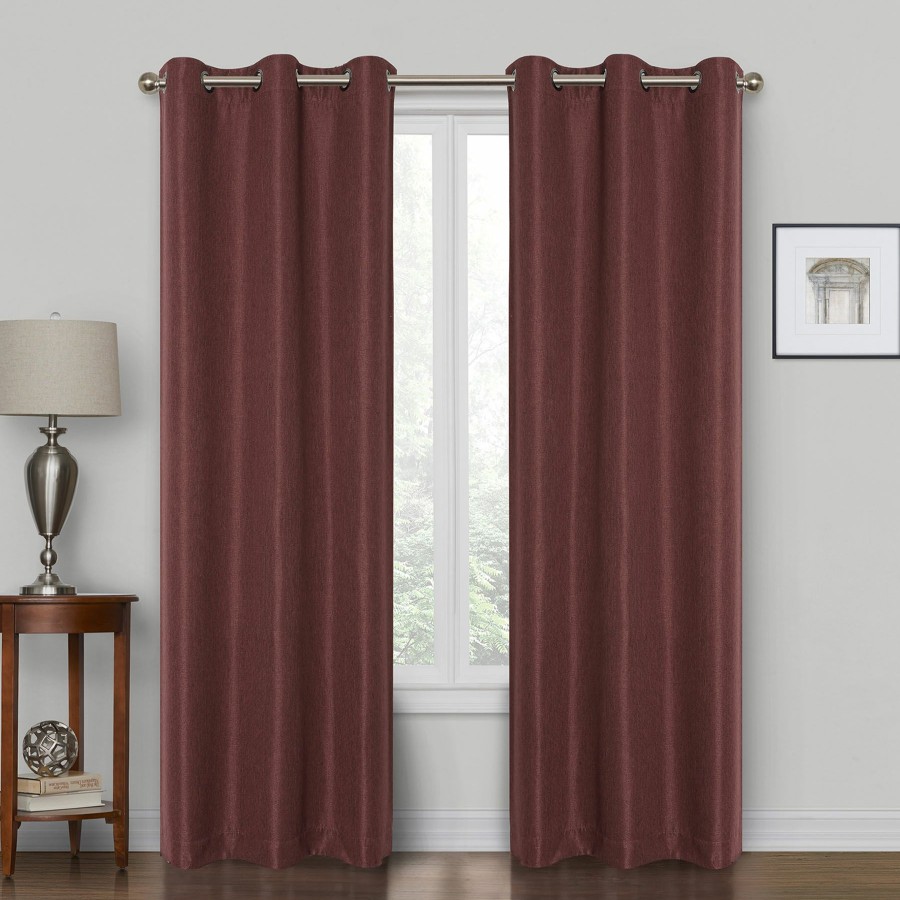 Rugs & Curtains * | Rockwell Burgundy Blackout Grommet Curtain Panel, 63 Quality Guarantee