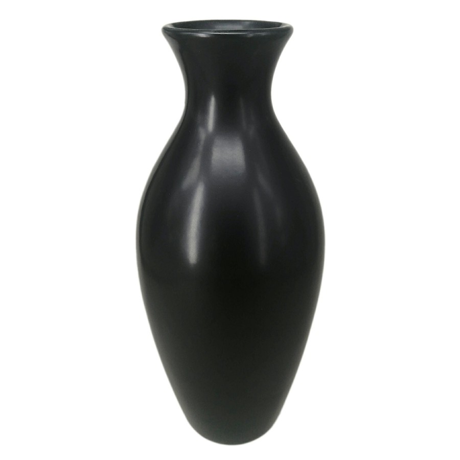 Home Accents * | Black Ceramic Vase, 11 At Discount Prices