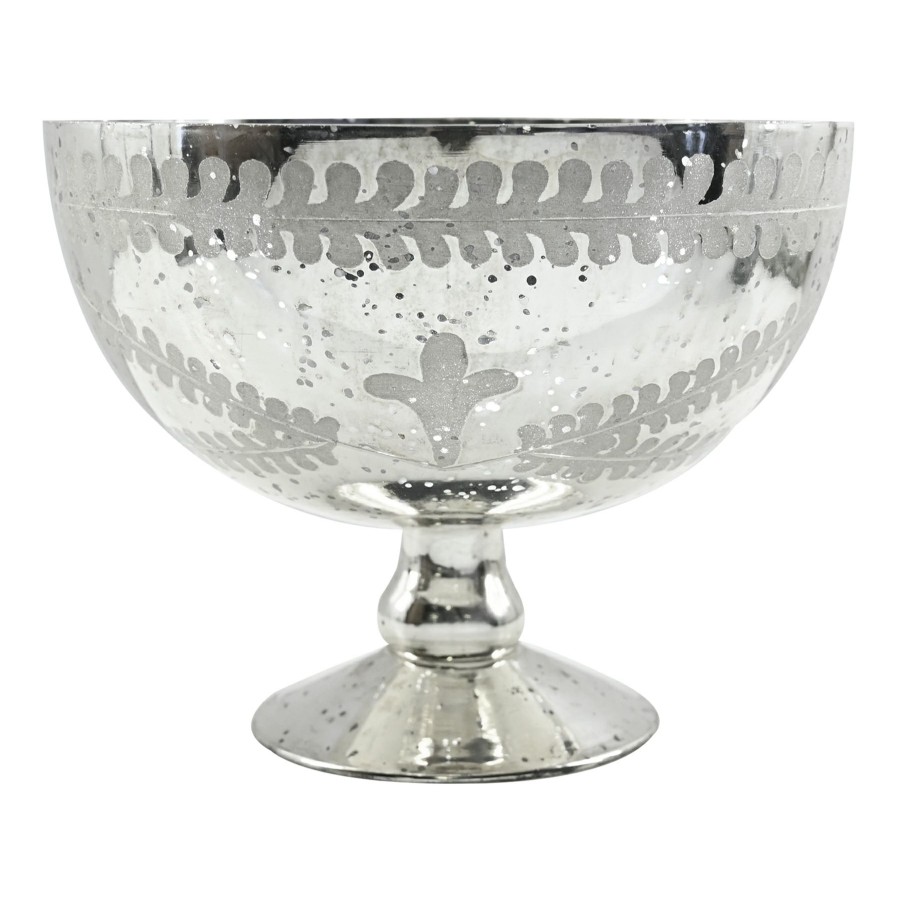 Home Accents * | Silver Distressed Glass Vase, 8 At Low Price