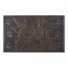 Rugs & Curtains * | Wipe Your Paws Bronze Rubber Doormat, 18 30 Discount