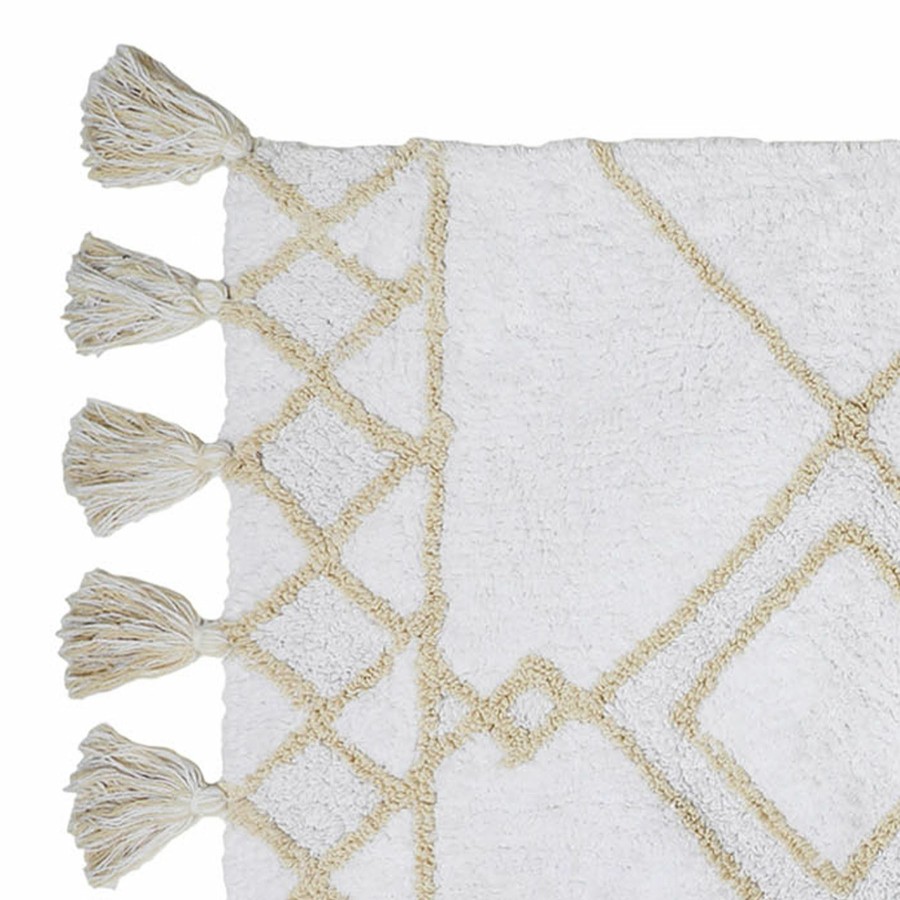 Rugs & Curtains * | Morocco Ivory & Yellow Accent Rug With Tassels, 2 4 Discount Store