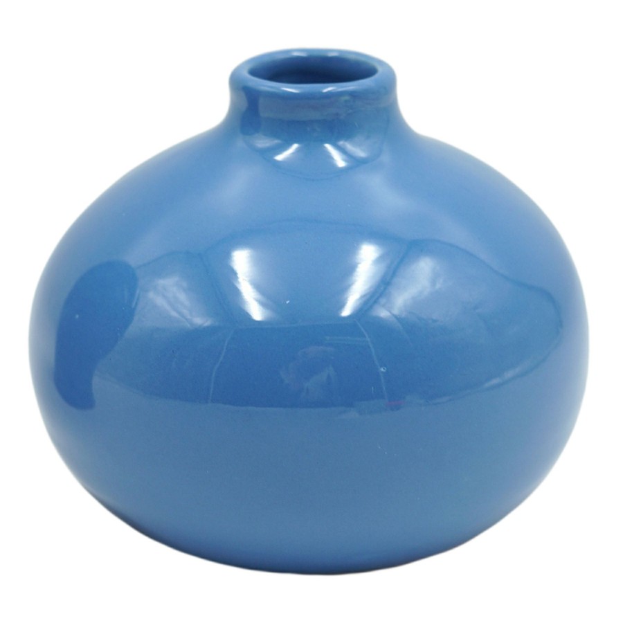 Home Accents * | Tracey Boyd Blue Ceramic Vase, 4 Lower Prices