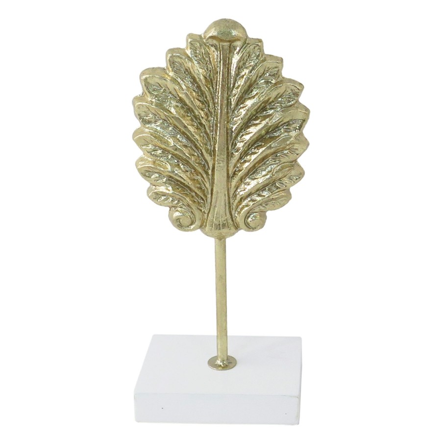 Home Accents * | Gold Leaf With White Base Figurine, 11 Discount Store