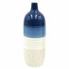 Home Accents * | Tracey Boyd White & Blue Ceramic Vase, 12 Limited Edition