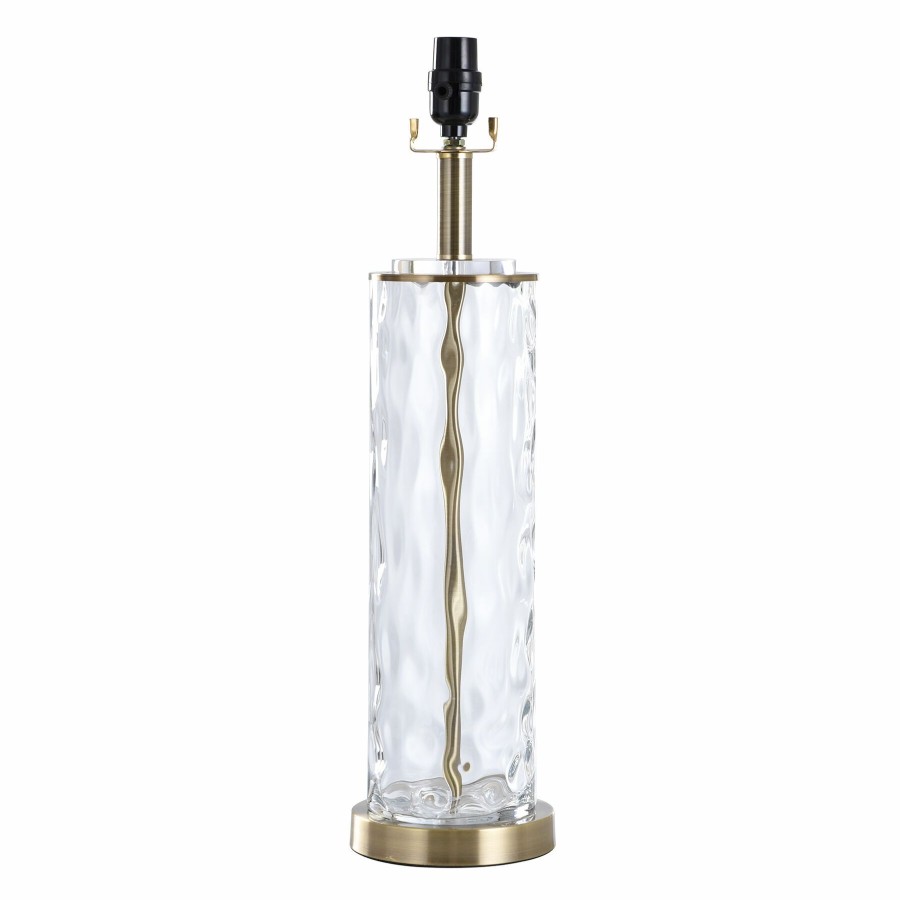 Home D Cor * | Gold Metal & Clear Glass Table Lamp, 22 Exceptional Design