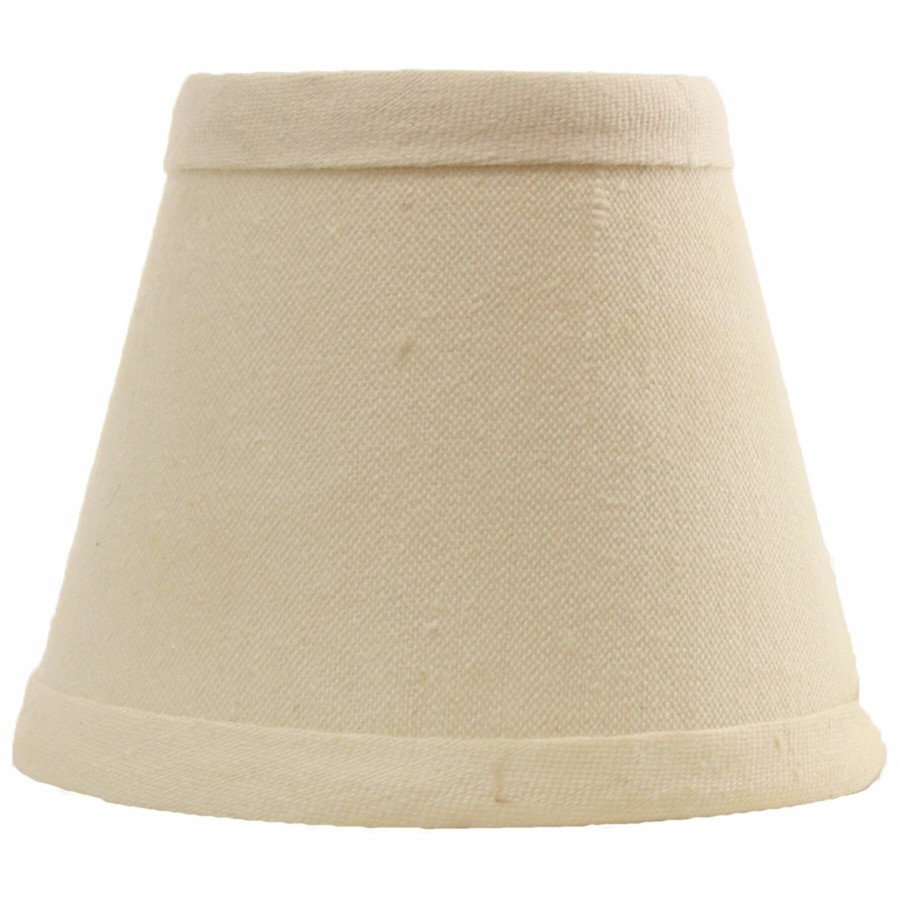 Home D Cor * | White Linen Mini Accent Lamp Shade, 4 5 Delicate Design