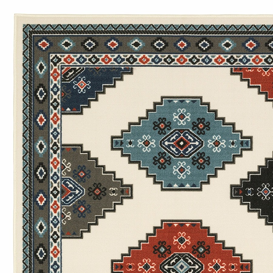 Rugs & Curtains * | (D543) Canyon Blue & Red Area Rug, 5 7 New Collections