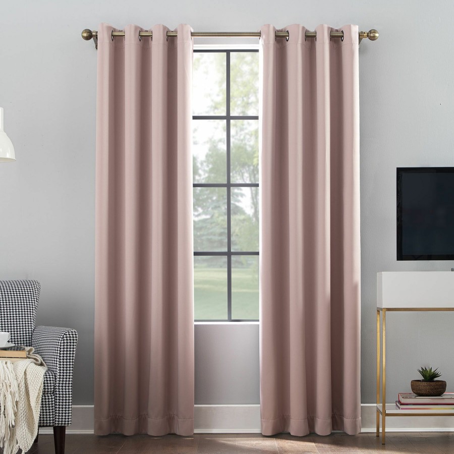 Rugs & Curtains * | Sun Zero Oslo Blush Blackout Grommet Curtain Panel, 84 At Discount Prices