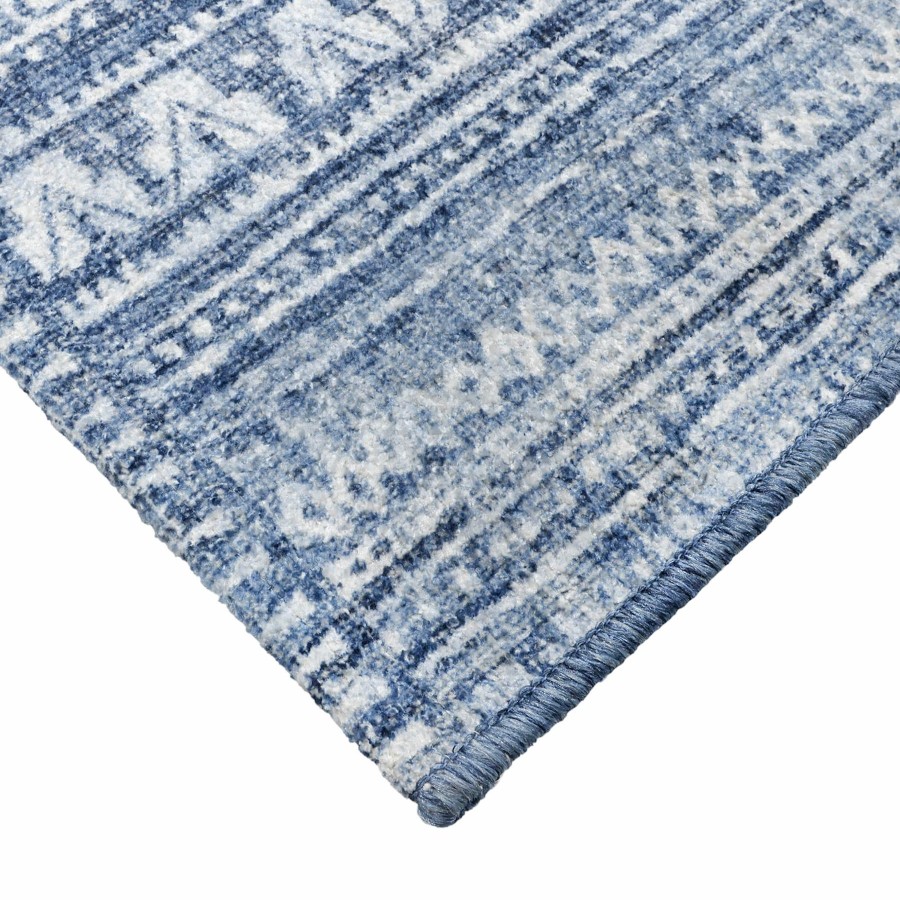 Rugs & Curtains * | Amalfi Blue Process Printed Accent Rug, 27 45 Exceptional Design