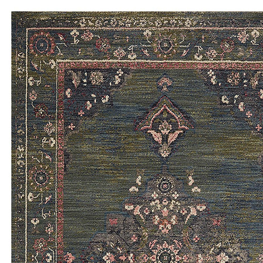 Rugs & Curtains * | (A466) Jewel Green Medallion Area Rug, 8 10 Fantastic Model