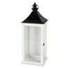 Home D Cor * | White Metal & Wood Lantern, 29 Discount Store