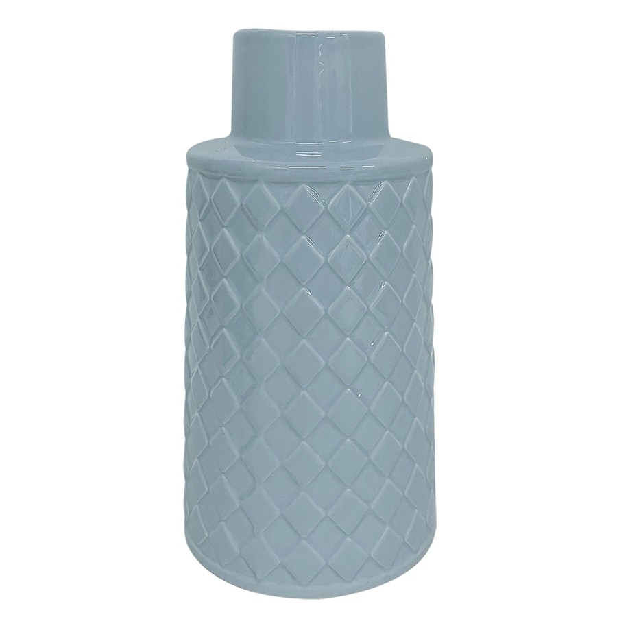 Home Accents * | Tracey Boyd Blue Ceramic Vase, 11 Quality Guarantee