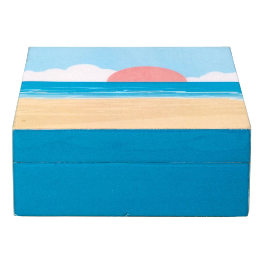 Home Accents * | Beach Wood Decal Box, 5 Exclusive Design