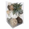 Home Accents * | Brown Dried Orbs With Succulent Mix Outlet Sale