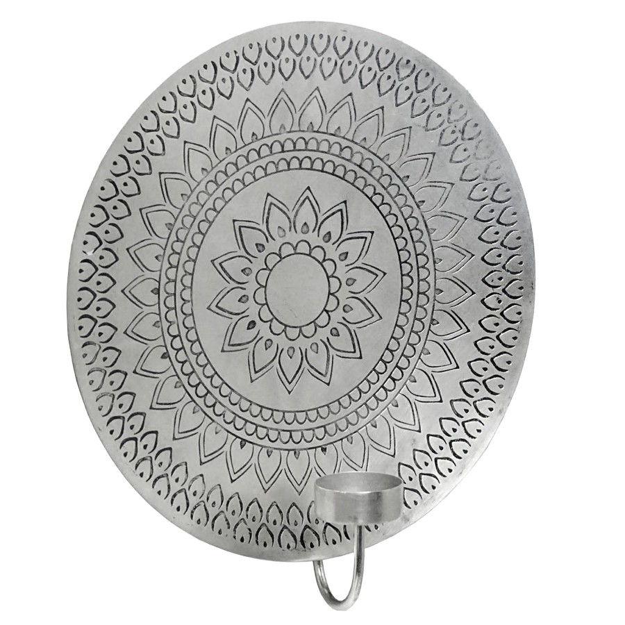 Home Accents * | Silver Iron Etched Tealight Holder, 11 At Discount Prices