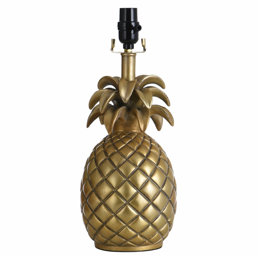 Home D Cor * | Grace Mitchell Gold Pineapple Accent Lamp, 16 At Low Price